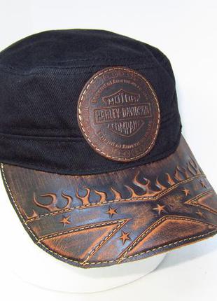 Кепка немка байкерская коттоновая harley-davidson  davani 00404