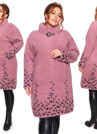 Стильне жіноче пальто із альпаки1 фото