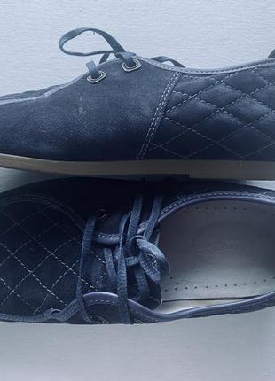 Замшевые синие туфли на шнурках laboca 🇮🇹2 фото