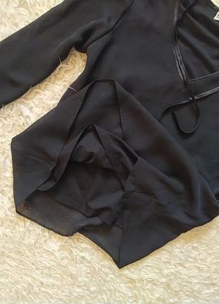 Блуза чёрная свободного покроя, с чокером оверсайз yessica7 фото