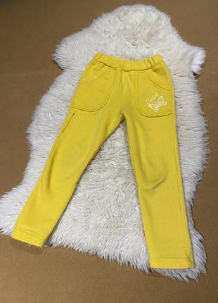 Жовті штани для дівчинки 💛теплі штани для дівчинки вдома або на дачу