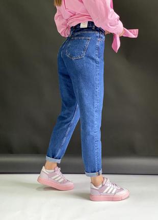 Базовые темно-синие джинсы мом, размеры 25, 266 фото