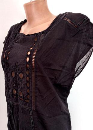 Батистовое платье  - туника с вышивкой. carling. индия.  размер l.6 фото