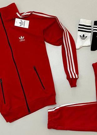 Спортивный костюм adidas красный спортивный костюм + подарок 🎁