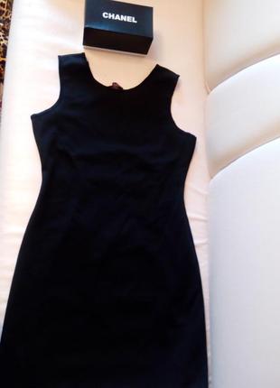 Платье чёрный  бежевый2 фото