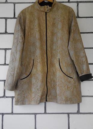 Куртка-ветровка на две стороны; цвета: хаки/змеиная кожа; 4xl/5xl