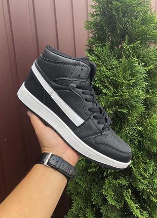 Р.44 кроссовки jordan (черно/белые) ks 10729