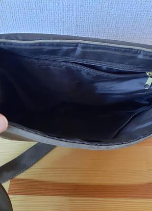 Сумка кроссбоди листоноша з пензликом містка функціональна сумочка5 фото