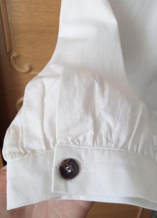 Нова, біла, базова, хлопкова сорочка, з рукавчиком 3/43 фото