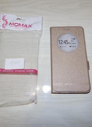 Чохол-книжка momax meizu m3e gold