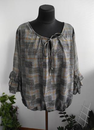 Шикарна блузка в дрібну клітку 22 р від klass