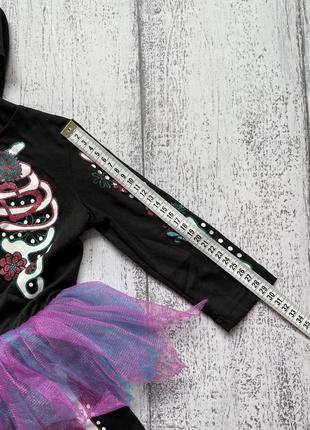 Крутой карнавальный костюм комбинезон скелет юбка фатин с капюшоном george 1-1,5года3 фото
