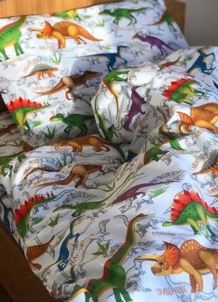 Постільна білизна з динозаврами / постельное белье с динозаврами, 100% хлопок, разные размеры1 фото