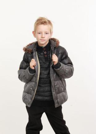 Дутая куртка на осень и еврозиму для мальчика р.98-140 англия2 фото