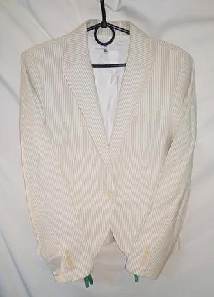 Белый пиджак в полоску" zara"/белый пиджак испания