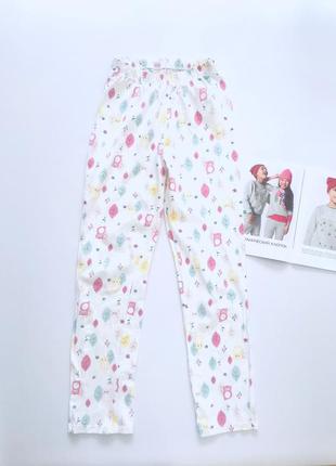 Сова - пижама - lc waikiki - кофта нежный бирюзовый и штаны с совушками р146/1587 фото