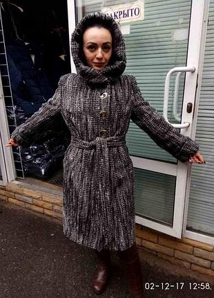 Зимове пальто в ексклюзивному матеріалі grislav