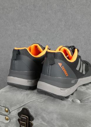 Чоловічі осінні кросівки сірі з помаранчевим adidas terrex 375🆕утеплені адідас терекс🆕10 фото