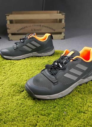 Чоловічі осінні кросівки сірі з помаранчевим adidas terrex 375🆕утеплені адідас терекс🆕9 фото