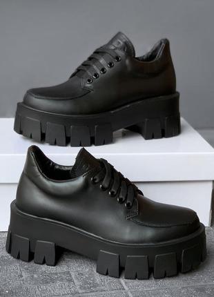 Женские туфли prada black5 фото