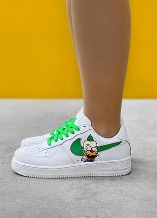 Green nike air force one best sale