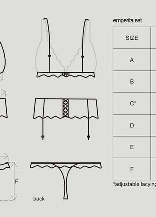 Emperita set black obsessive черный кружевной комплект белья5 фото