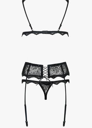 Emperita set black obsessive черный кружевной комплект белья3 фото