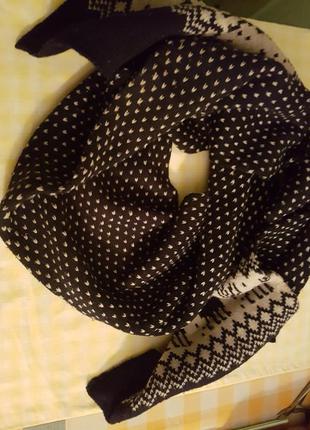 Крутий подвійний шарф з оленями