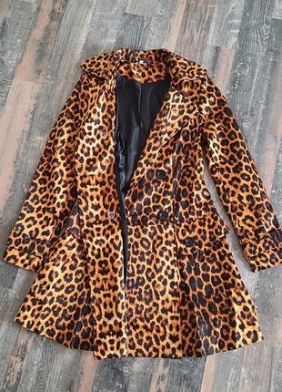 Плащ, тренч леопард розмір s 3