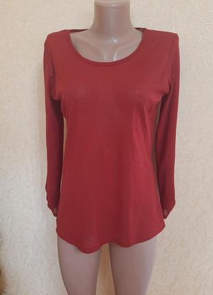 Кофта сетка водолазка в кирпичном цвете