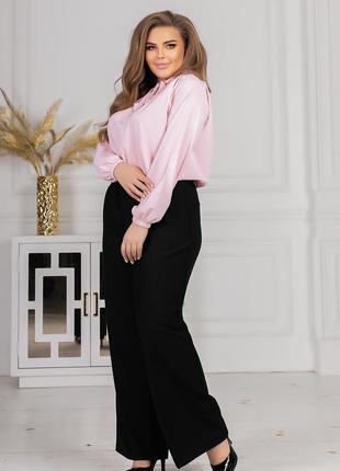 Костюм брюки и блуза 0404/0318 бледно-розовый цвет2 фото