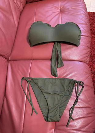 Galzedonia 👌купальник//купальник кольору хакі//