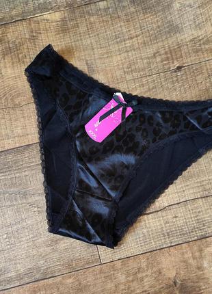 Трусы трусики молодёжные женские чёрные жіночі