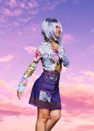 Дизайнерська сорочка в принт квіти коттон бавовна hans ubbink чоловіча