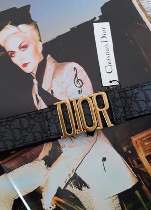 Ремінь жіночий шкіряний чорний в стилі dior / ремінь жіночий пояс