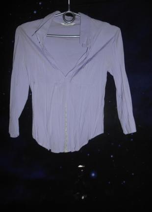 Лілова приталені кофточка сорочка з корсетом