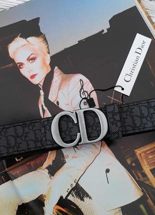 Ремінь жіночий шкіряний чорний в стилі dior / ремінь жіночий пояс