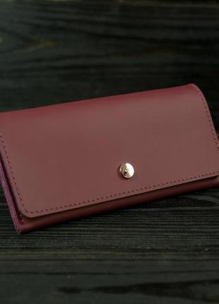 Шкіряний коричневий жіночий гаманець