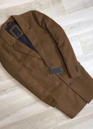 Коричневое мужское пальто zara new look bershka