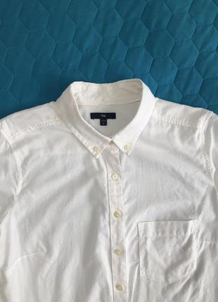 Gap белая рубашка oxford , m4 фото