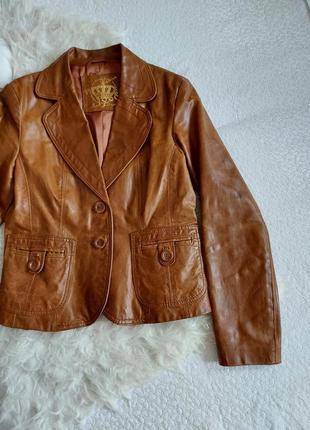 Кожаная натуральная кожа куртка жакет в идеальном состоянии от 🖤new look🖤3 фото