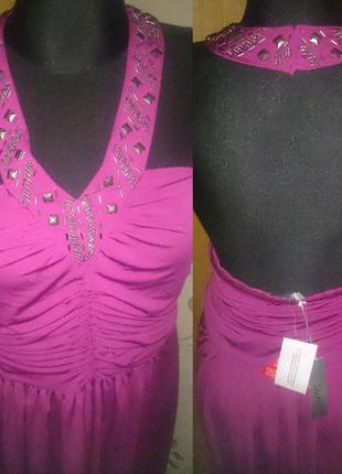 Стильна рожева сукня оздоба нова бірки р48 south2 фото