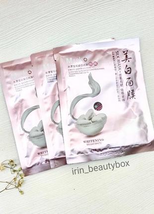 😊відбілююча тканинна маска для обличчя з протеїнами шовку one spring silk mask bioaqua