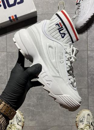 Кросівки fila disruptor 2 eco sockfit all white