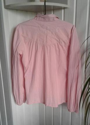 Рубашка, блуза hooch нежно розовая 100% хлопок р 123 фото