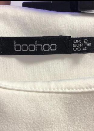 🍓білий боді з воланом boohoo!4 фото