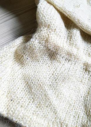 Молочная шерстяная нежная кофта свитер паутинка isabell kristensen2 фото