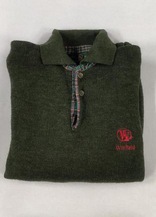 Winfield фирменный, шерстяной, теплый, красивый свитер с внутренней подкладкой8 фото