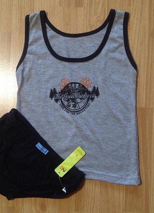 Набор майка+трусики natural club,2-9лет,хлопок,польша