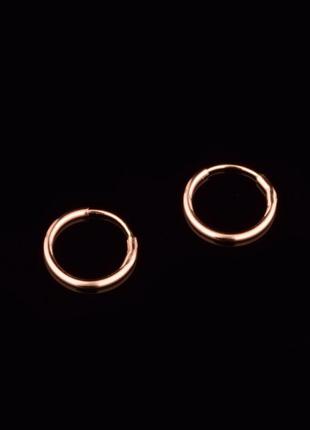 Серьги кольца конго золотые проба 5851 фото